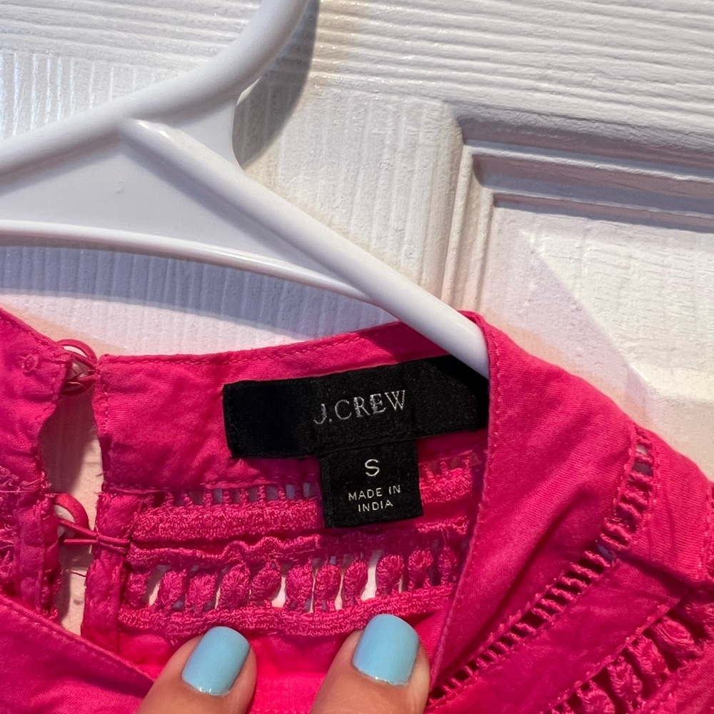 J. Crew Fuchsia Ruffle Blouse - Picture 2 of 6